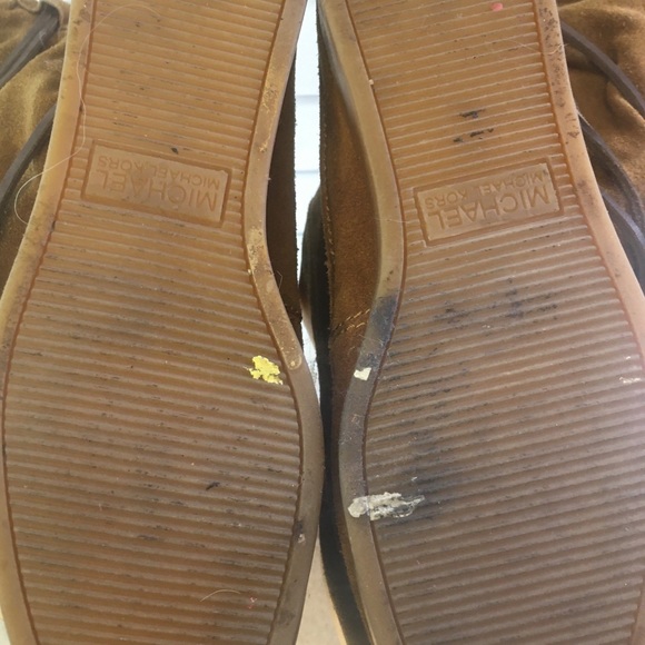 Michael Kors Moccasin Style Calf High Boots Shoes Brown Suede Womens 8 - Picture 6 of 14